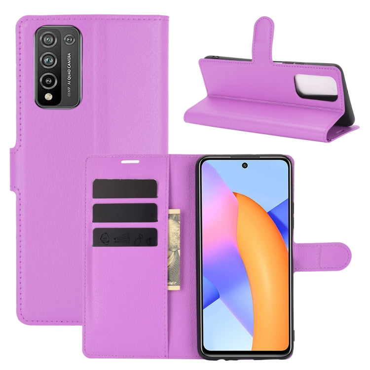 For Huawei Honor 10X Lite Litchi Texture Horizontal Flip Protective Case with Holder & Card Slots & Wallet