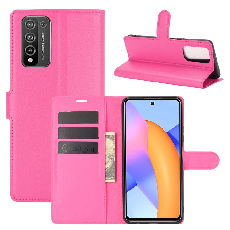 For Huawei Honor 10X Lite Litchi Texture Horizontal Flip Protective Case with Holder & Card Slots & Wallet