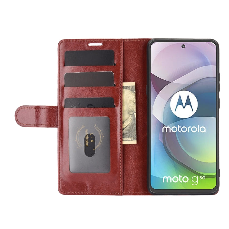 For Motorola Moto G 5G R64 Texture Single Horizontal Flip Protective Case with Holder & Card Slots & Wallet& Photo Frame