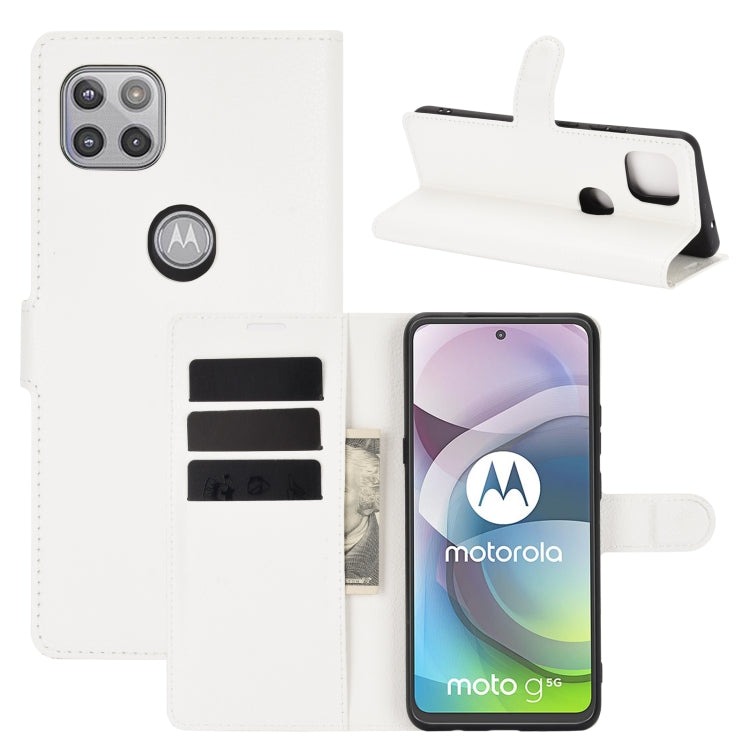 For Motorola Moto G 5G Litchi Texture Horizontal Flip Protective Case with Holder & Card Slots & Wallet