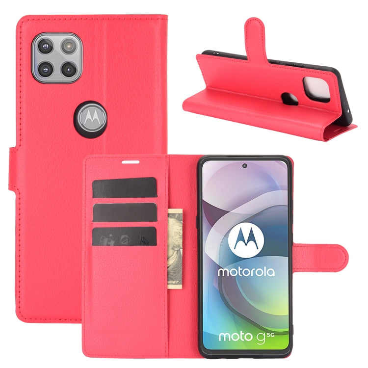For Motorola Moto G 5G Litchi Texture Horizontal Flip Protective Case with Holder & Card Slots & Wallet
