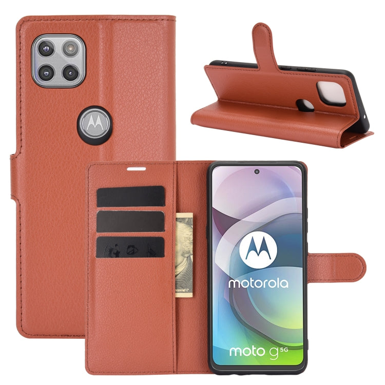 For Motorola Moto G 5G Litchi Texture Horizontal Flip Protective Case with Holder & Card Slots & Wallet