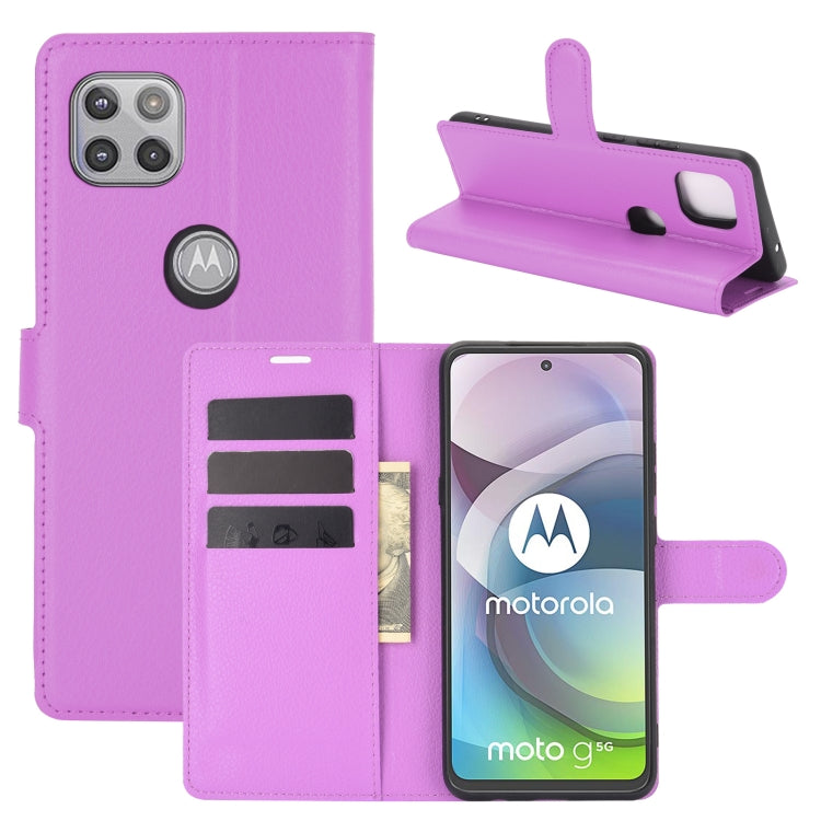 For Motorola Moto G 5G Litchi Texture Horizontal Flip Protective Case with Holder & Card Slots & Wallet