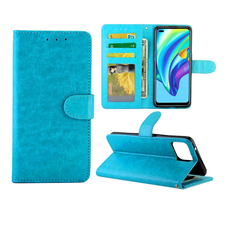For OPPO Reno4 Lite / F17 Pro/A93 Crazy Horse Texture Leather Horizontal Flip Protective Case with Holder & Card Slots & Wallet & Photo Frame