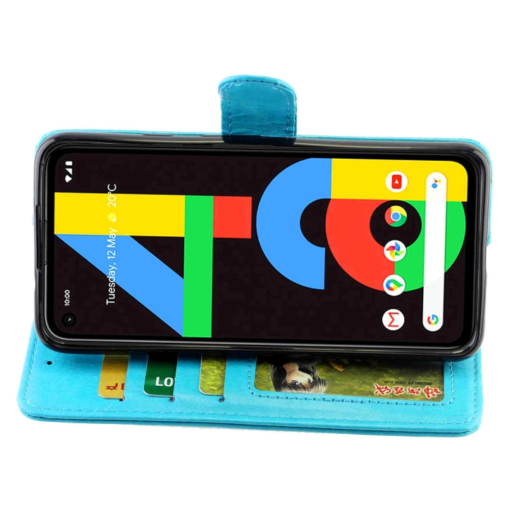 For Google Pixel 4a 5G Crazy Horse Texture Leather Horizontal Flip Protective Case with Holder & Card Slots & Wallet & Photo Frame