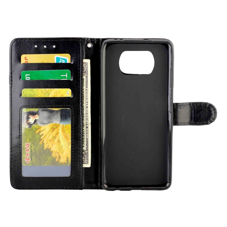 For Xiaomi Poco X3 NFC Crazy Horse Texture Leather Horizontal Flip Protective Case with Holder & Card Slots & Wallet & Photo Frame