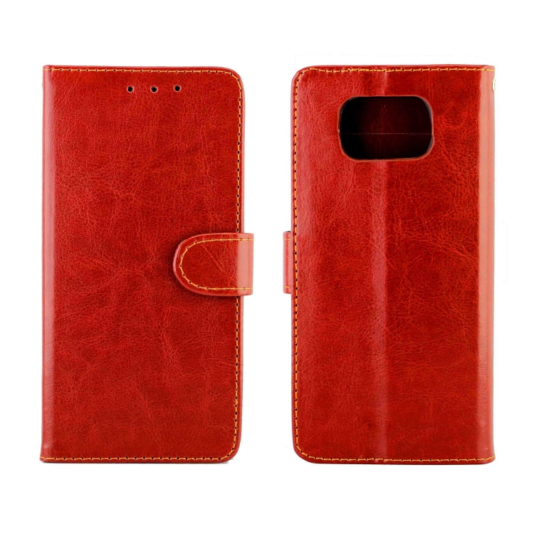 For Xiaomi Poco X3 NFC Crazy Horse Texture Leather Horizontal Flip Protective Case with Holder & Card Slots & Wallet & Photo Frame