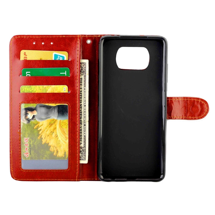For Xiaomi Poco X3 NFC Crazy Horse Texture Leather Horizontal Flip Protective Case with Holder & Card Slots & Wallet & Photo Frame