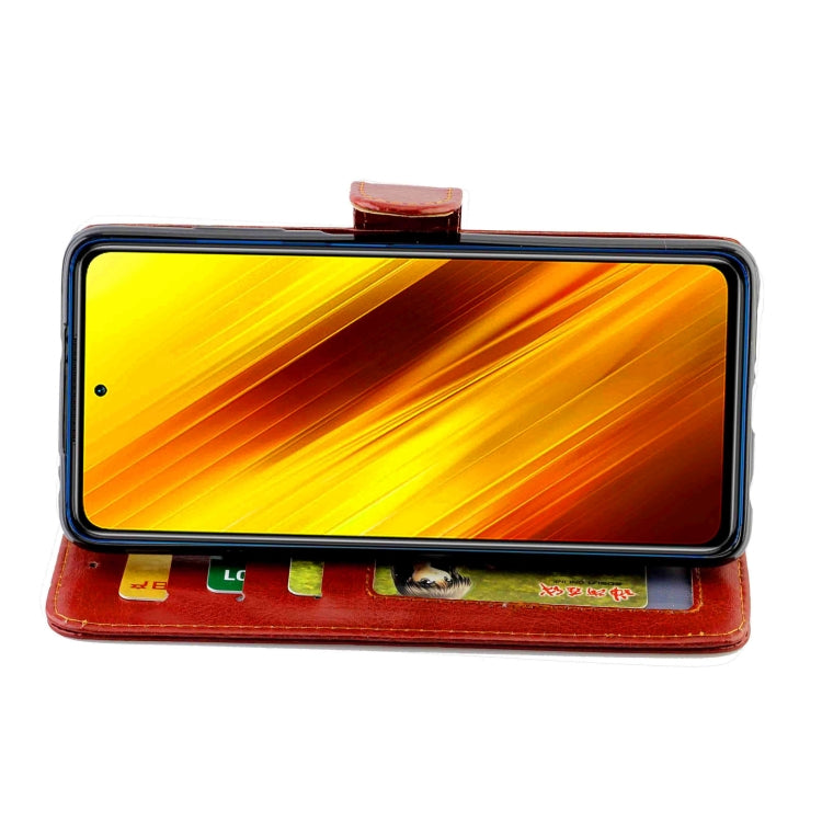 For Xiaomi Poco X3 NFC Crazy Horse Texture Leather Horizontal Flip Protective Case with Holder & Card Slots & Wallet & Photo Frame