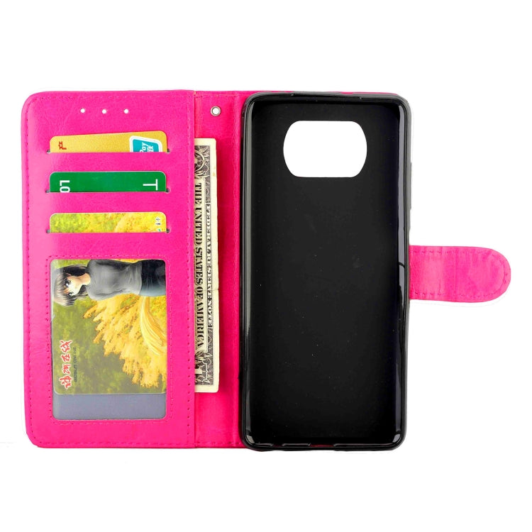 For Xiaomi Poco X3 NFC Crazy Horse Texture Leather Horizontal Flip Protective Case with Holder & Card Slots & Wallet & Photo Frame