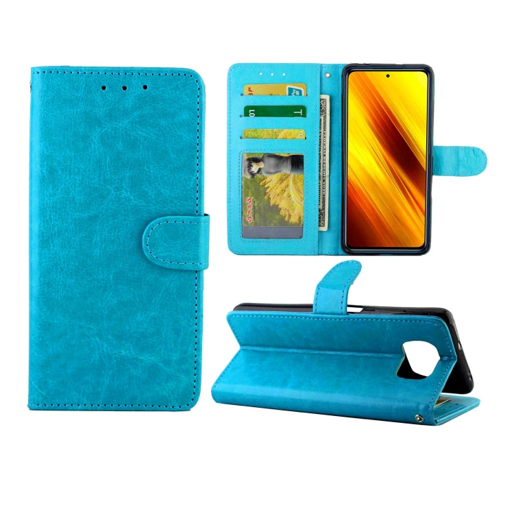 For Xiaomi Poco X3 NFC Crazy Horse Texture Leather Horizontal Flip Protective Case with Holder & Card Slots & Wallet & Photo Frame