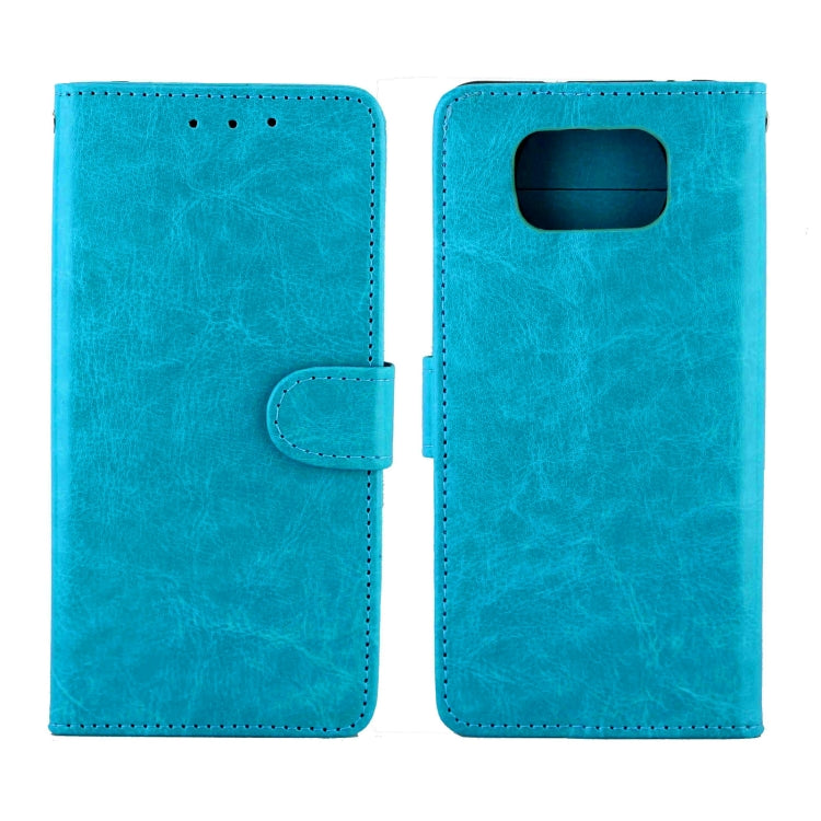 For Xiaomi Poco X3 NFC Crazy Horse Texture Leather Horizontal Flip Protective Case with Holder & Card Slots & Wallet & Photo Frame