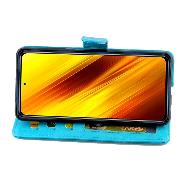 For Xiaomi Poco X3 NFC Crazy Horse Texture Leather Horizontal Flip Protective Case with Holder & Card Slots & Wallet & Photo Frame