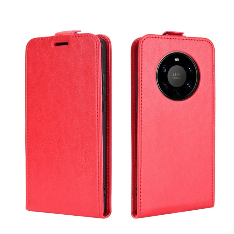 For Huawei Mate 40 Pro+ R64 Texture Single Vertical Flip Leather Protective Case with Card Slots & Photo Frame