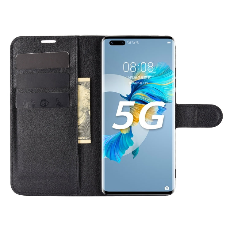 For Huawei Mate 40 Pro+ Litchi Texture Horizontal Flip Protective Case with Holder & Card Slots & Wallet