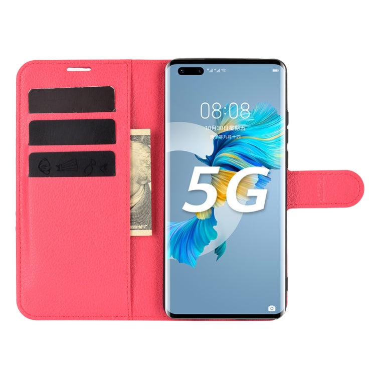 For Huawei Mate 40 Pro+ Litchi Texture Horizontal Flip Protective Case with Holder & Card Slots & Wallet