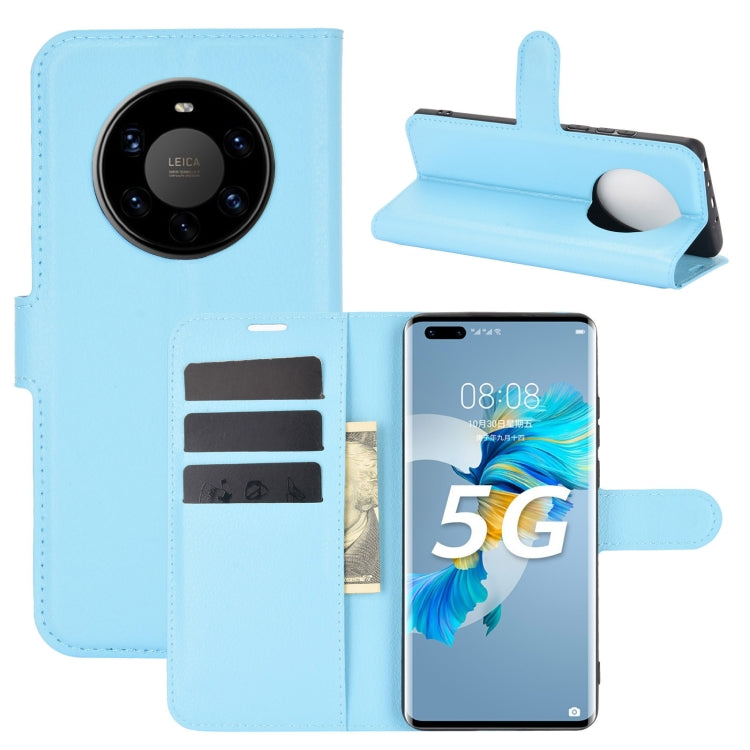 For Huawei Mate 40 Pro+ Litchi Texture Horizontal Flip Protective Case with Holder & Card Slots & Wallet