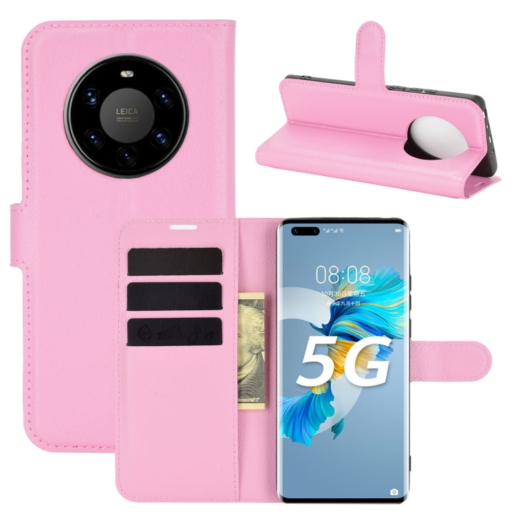 For Huawei Mate 40 Pro+ Litchi Texture Horizontal Flip Protective Case with Holder & Card Slots & Wallet