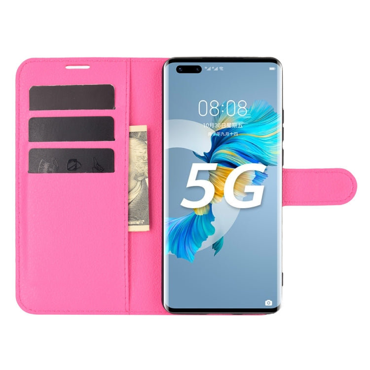 For Huawei Mate 40 Pro+ Litchi Texture Horizontal Flip Protective Case with Holder & Card Slots & Wallet