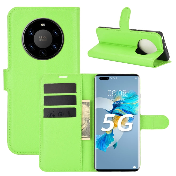 For Huawei Mate 40 Pro+ Litchi Texture Horizontal Flip Protective Case with Holder & Card Slots & Wallet
