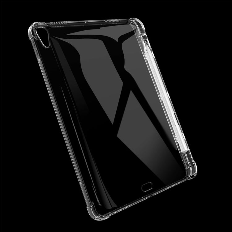 For iPad Air 2022 / 2020 10.9 Transparent All-inclusive TPU Silicone Anti-drop Protective Case with Pen Slot