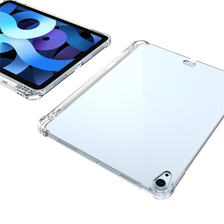 For iPad Air 2022 / 2020 10.9 Transparent All-inclusive TPU Silicone Anti-drop Protective Case with Pen Slot