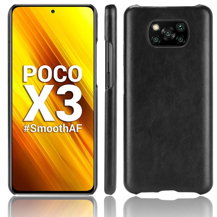 For Xiaomi Poco X3 NFC Shockproof Litchi Texture PC + PU Case
