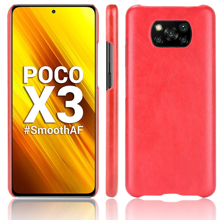 For Xiaomi Poco X3 NFC Shockproof Litchi Texture PC + PU Case