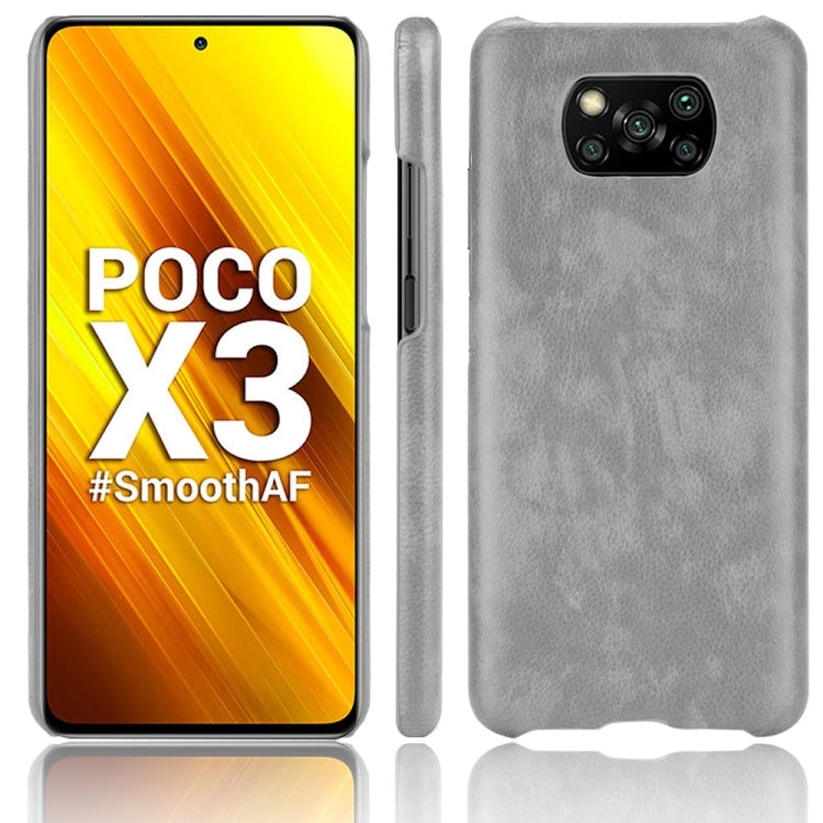 For Xiaomi Poco X3 NFC Shockproof Litchi Texture PC + PU Case