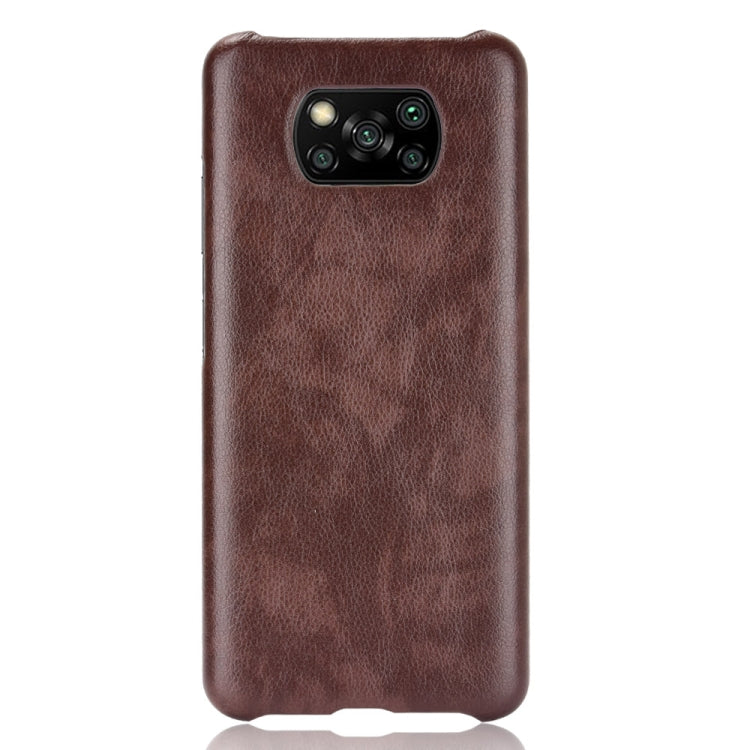 For Xiaomi Poco X3 NFC Shockproof Litchi Texture PC + PU Case