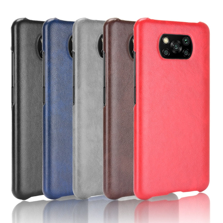 For Xiaomi Poco X3 NFC Shockproof Litchi Texture PC + PU Case
