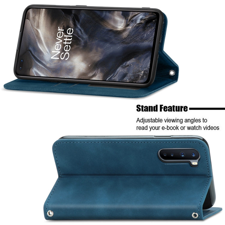 Retro Skin Feel Business Magnetic Horizontal Flip Leather Case With Holder & Card Slots & Wallet & Photo Frame For OnePlus Nord