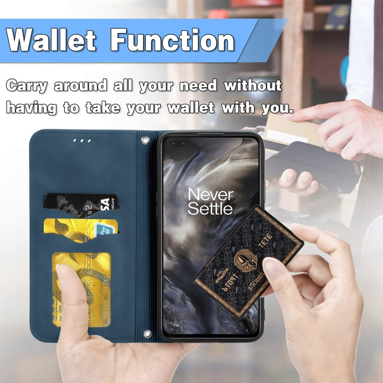 Retro Skin Feel Business Magnetic Horizontal Flip Leather Case With Holder & Card Slots & Wallet & Photo Frame For OnePlus Nord