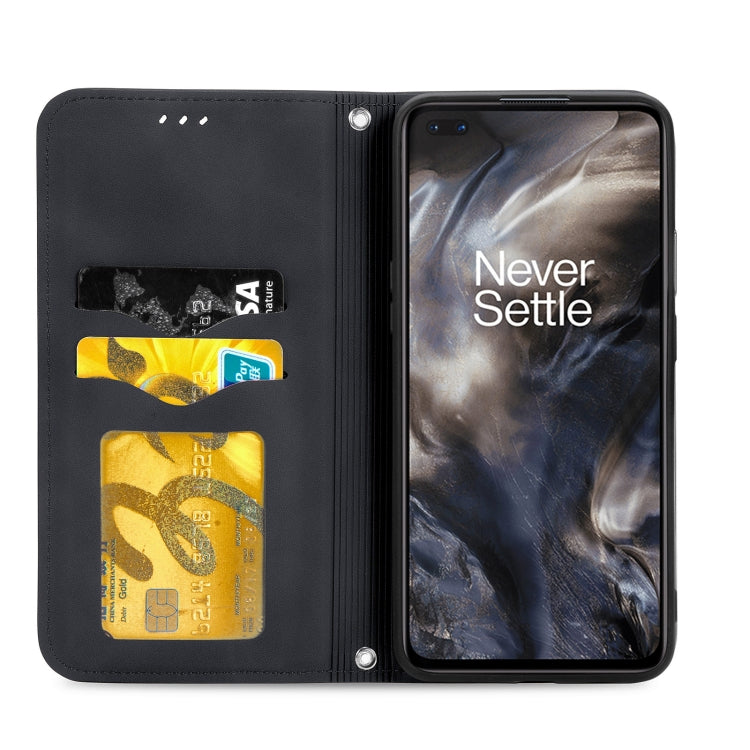 Retro Skin Feel Business Magnetic Horizontal Flip Leather Case With Holder & Card Slots & Wallet & Photo Frame For OnePlus Nord