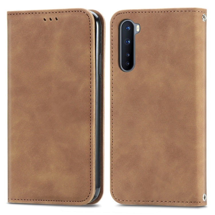 Retro Skin Feel Business Magnetic Horizontal Flip Leather Case With Holder & Card Slots & Wallet & Photo Frame For OnePlus Nord
