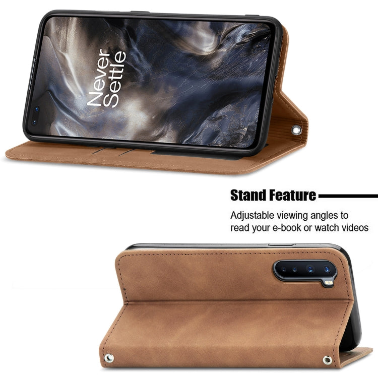 Retro Skin Feel Business Magnetic Horizontal Flip Leather Case With Holder & Card Slots & Wallet & Photo Frame For OnePlus Nord