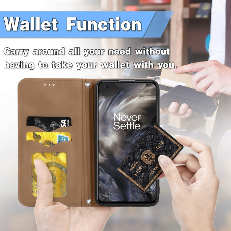 Retro Skin Feel Business Magnetic Horizontal Flip Leather Case With Holder & Card Slots & Wallet & Photo Frame For OnePlus Nord