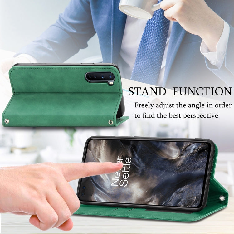 Retro Skin Feel Business Magnetic Horizontal Flip Leather Case With Holder & Card Slots & Wallet & Photo Frame For OnePlus Nord