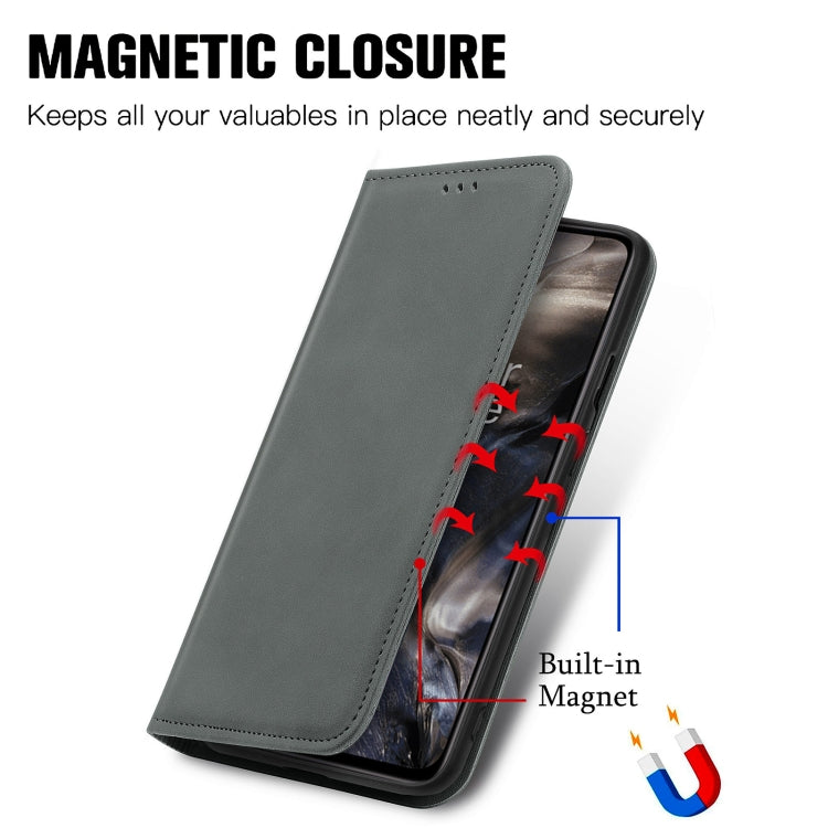 Retro Skin Feel Business Magnetic Horizontal Flip Leather Case With Holder & Card Slots & Wallet & Photo Frame For OnePlus Nord