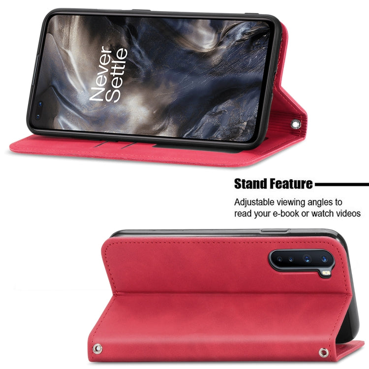 Retro Skin Feel Business Magnetic Horizontal Flip Leather Case With Holder & Card Slots & Wallet & Photo Frame For OnePlus Nord