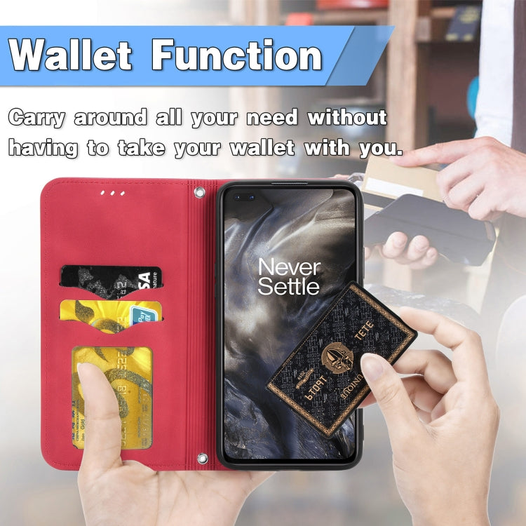 Retro Skin Feel Business Magnetic Horizontal Flip Leather Case With Holder & Card Slots & Wallet & Photo Frame For OnePlus Nord