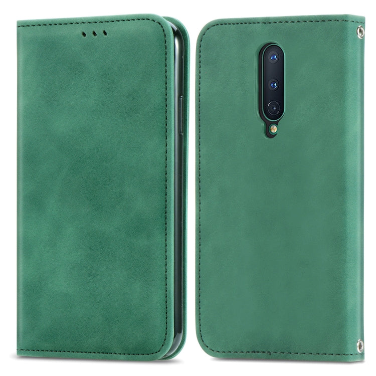 Retro Skin Feel Business Magnetic Horizontal Flip Leather Case With Holder & Card Slots & Wallet & Photo Frame For OnePlus 8