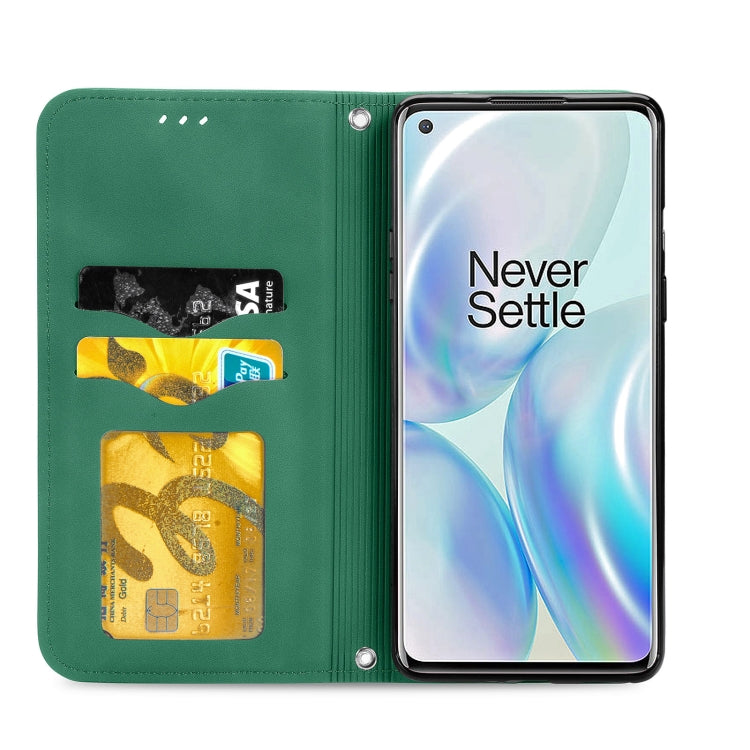 Retro Skin Feel Business Magnetic Horizontal Flip Leather Case With Holder & Card Slots & Wallet & Photo Frame For OnePlus 8