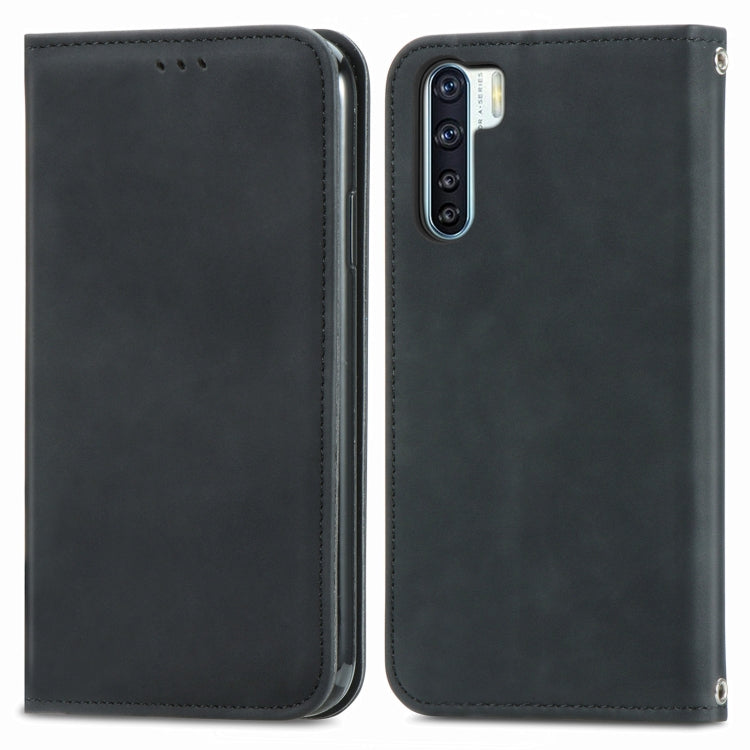 Retro Skin Feel Business Magnetic Horizontal Flip Leather Case With Holder & Card Slots & Wallet & Photo Frame For OPPO F15