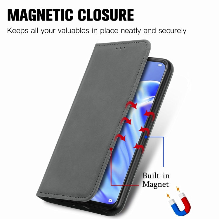 Retro Skin Feel Business Magnetic Horizontal Flip Leather Case With Holder & Card Slots & Wallet & Photo Frame For OPPO F15