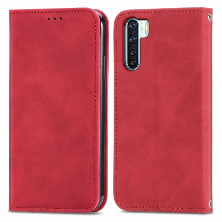 Retro Skin Feel Business Magnetic Horizontal Flip Leather Case With Holder & Card Slots & Wallet & Photo Frame For OPPO F15