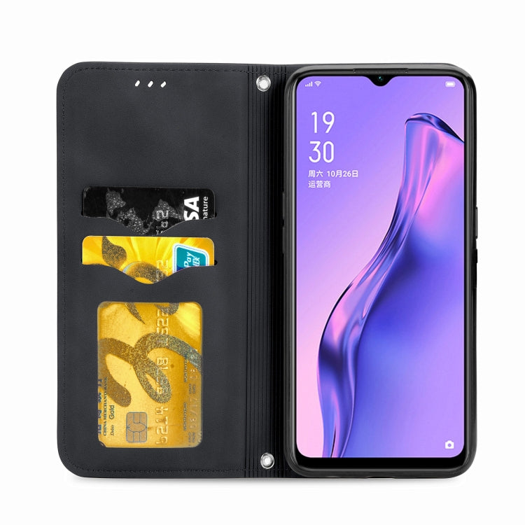 Retro Skin Feel Business Magnetic Horizontal Flip Leather Case With Holder & Card Slots & Wallet & Photo Frame For OPPO A8