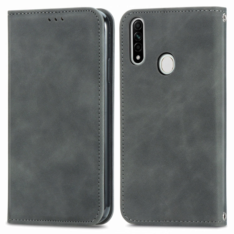 Retro Skin Feel Business Magnetic Horizontal Flip Leather Case With Holder & Card Slots & Wallet & Photo Frame For OPPO A8