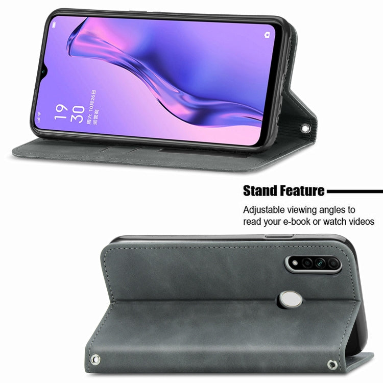Retro Skin Feel Business Magnetic Horizontal Flip Leather Case With Holder & Card Slots & Wallet & Photo Frame For OPPO A8