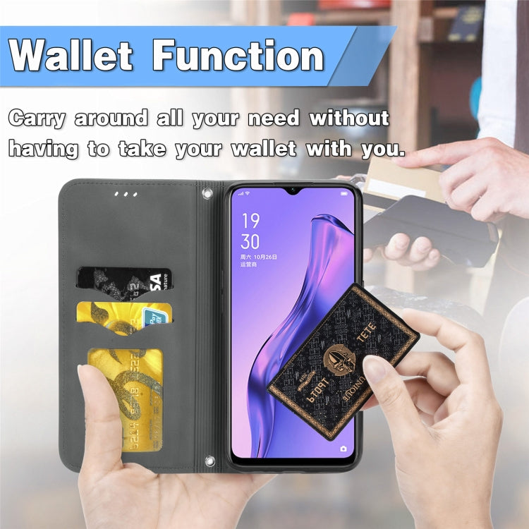 Retro Skin Feel Business Magnetic Horizontal Flip Leather Case With Holder & Card Slots & Wallet & Photo Frame For OPPO A8